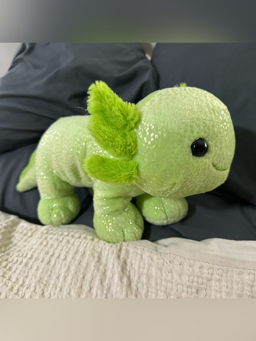 Build-A-Bear Green Axoglowtl (glow-in-the-dark axolotl) Halloween